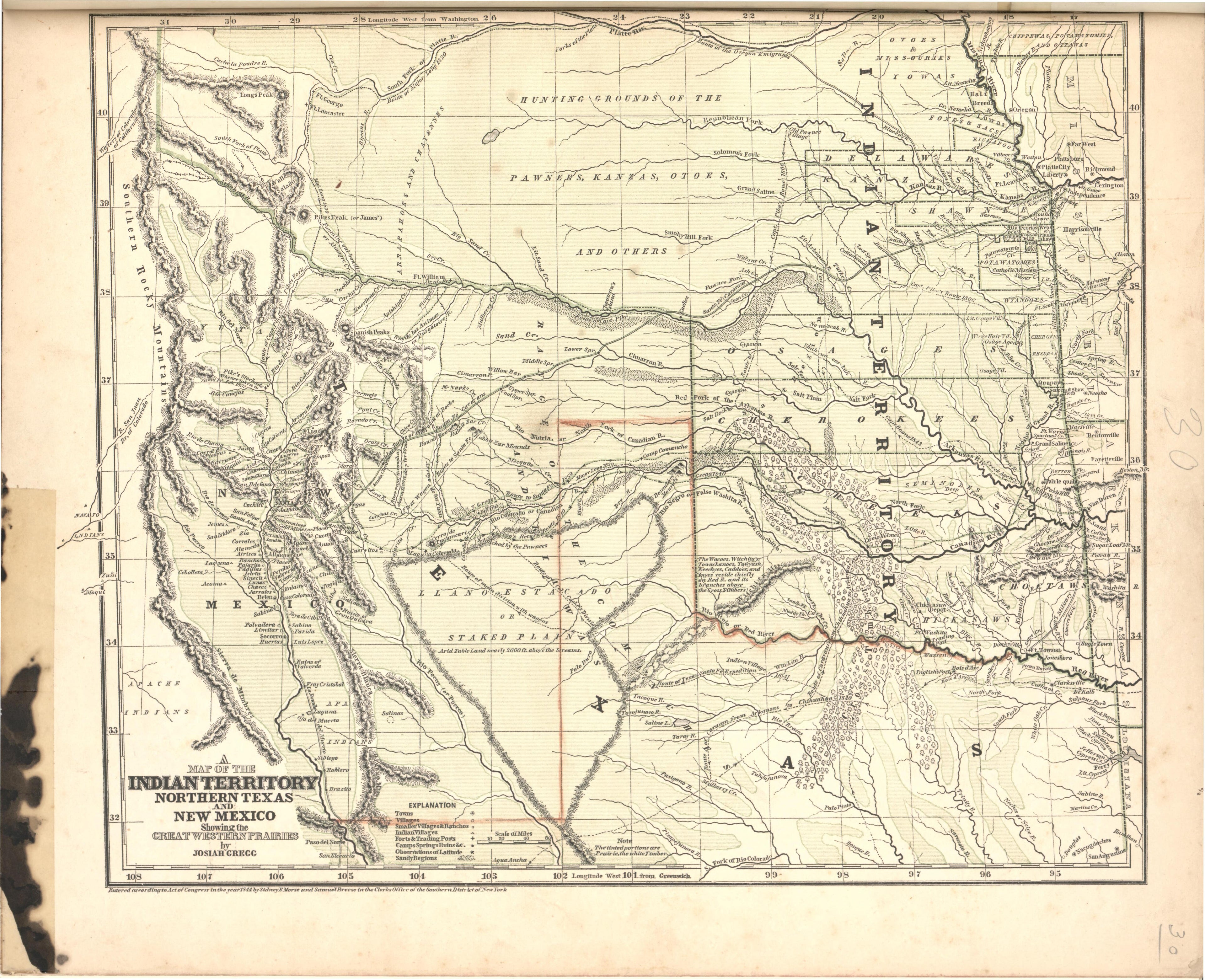 Indian Territory (Northern Texas and New Mexico) from Morse&