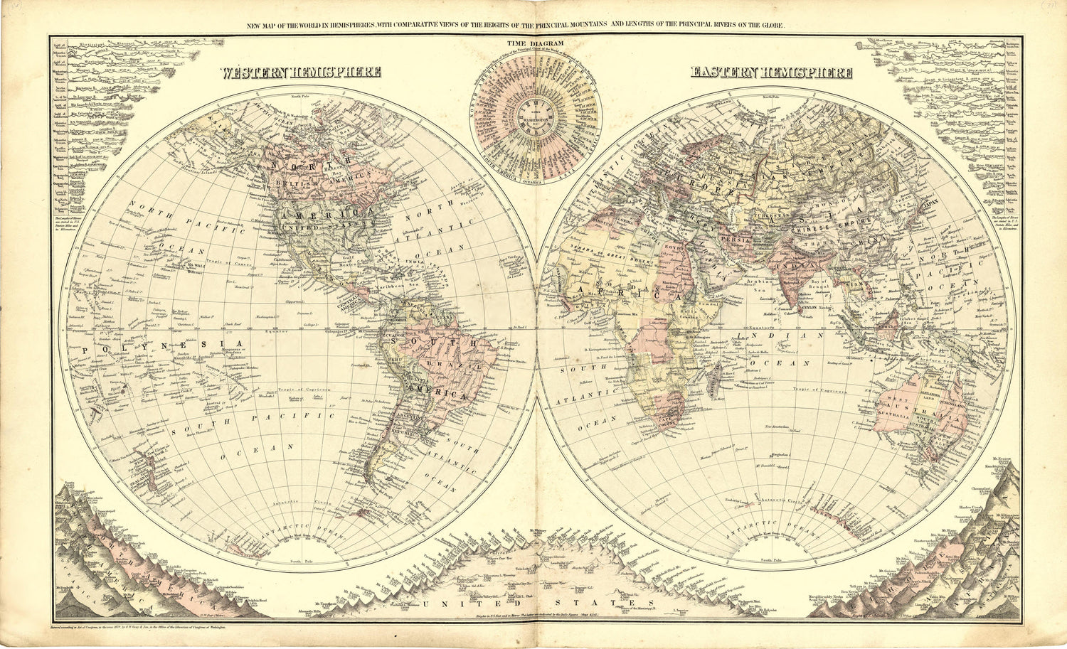Map of World from Atlas of Williams County, Ohio : from County Records, Plats and Surveys 1894 by Relic Map Company