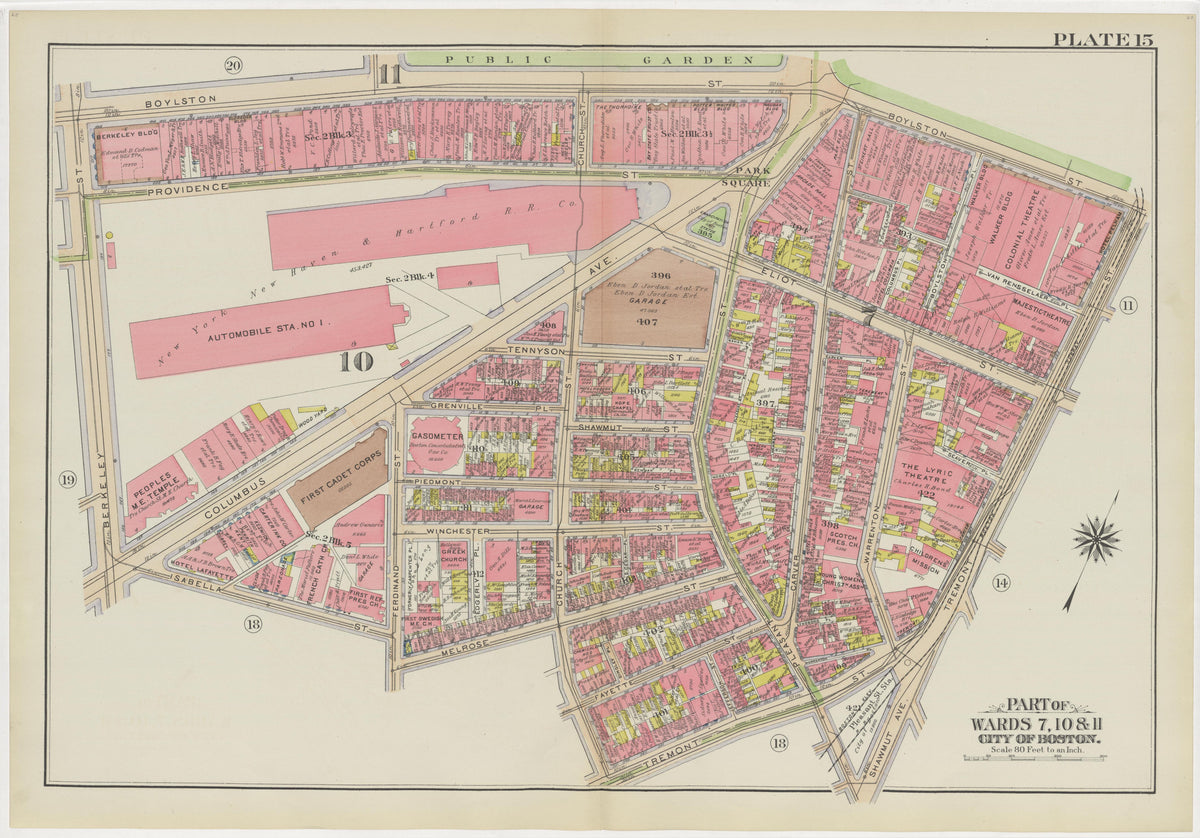 Image 20 of Atlas of the City of Boston, Boston Proper and Back Bay from Atlas of the City of Boston, Boston Proper and Back Bay 1908 by Relic Map Company