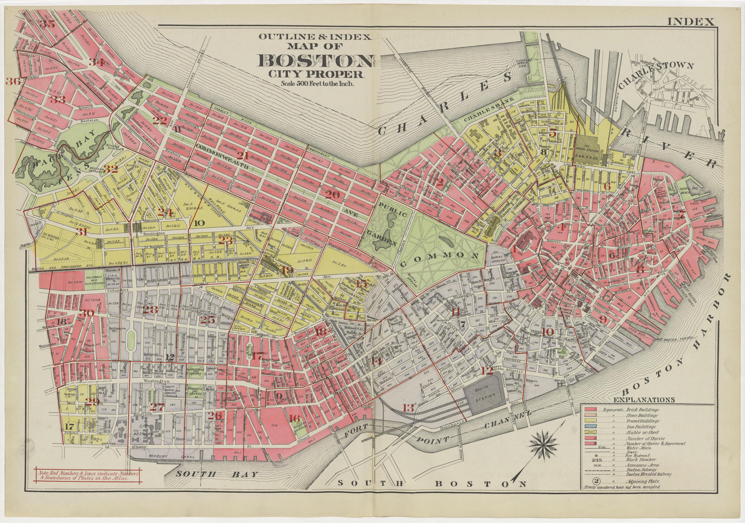 Image 5 of Atlas of the City of Boston, Boston Proper and Back Bay from Atlas of the City of Boston, Boston Proper and Back Bay 1908 by Relic Map Company