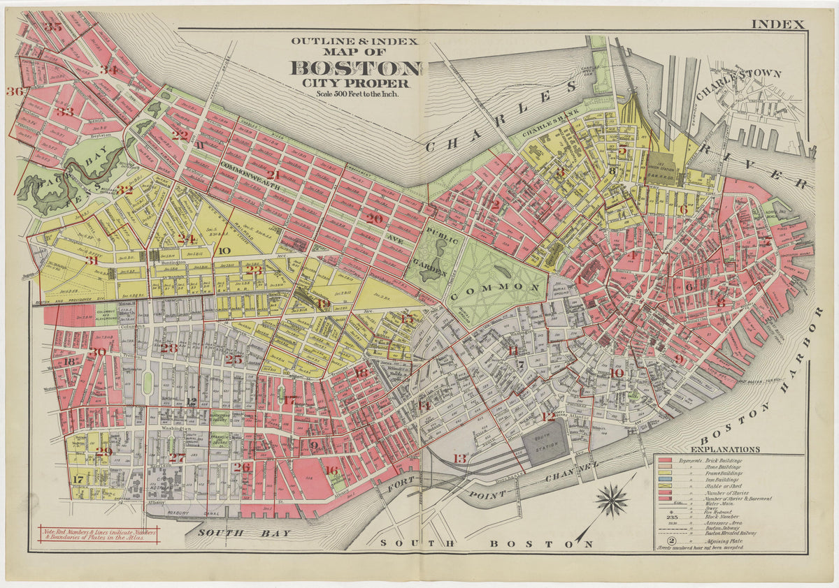 Image 5 of Atlas of the City of Boston, Boston Proper and Back Bay from Atlas of the City of Boston, Boston Proper and Back Bay 1908 by Relic Map Company
