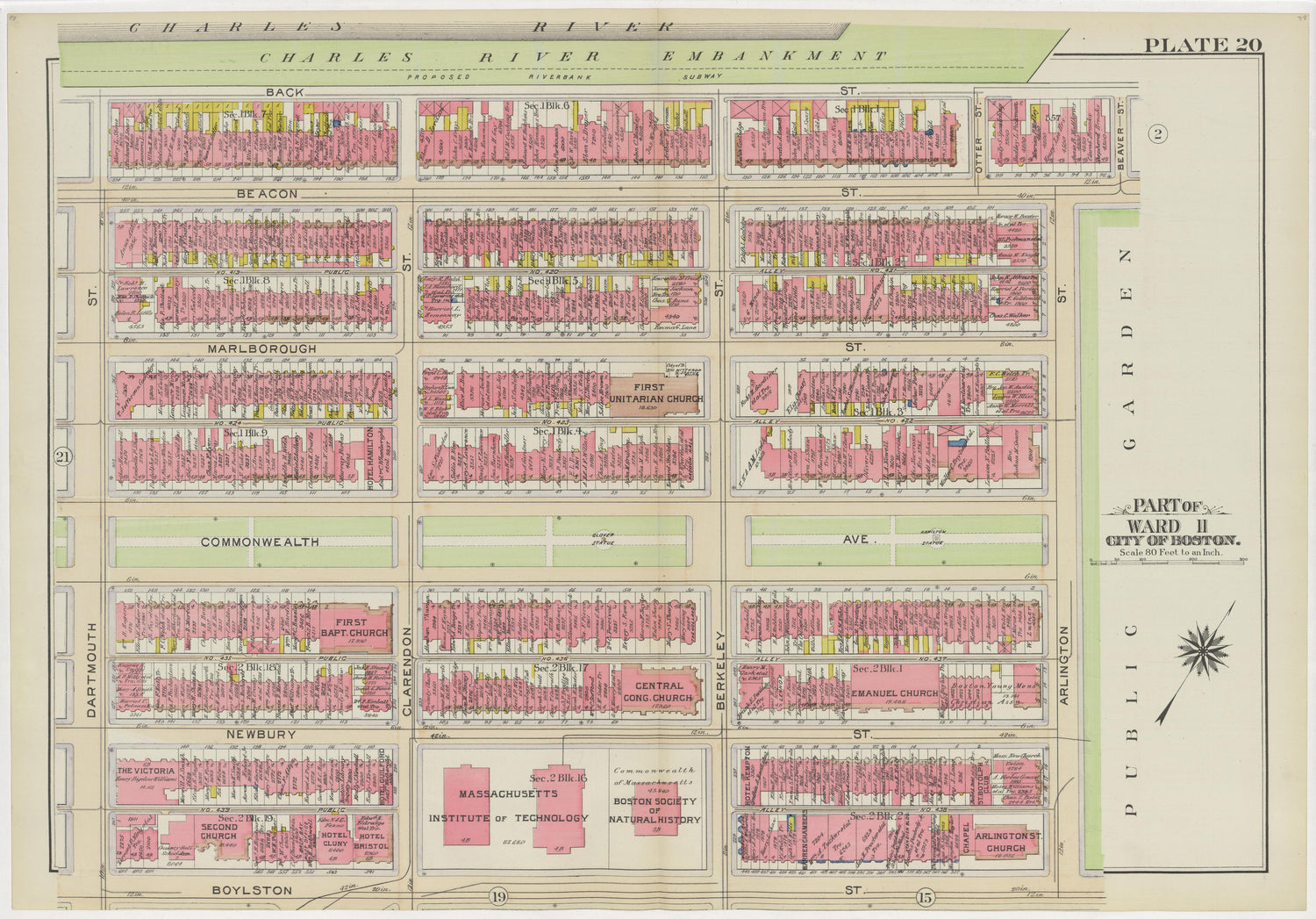 Image 25 of Atlas of the City of Boston, Boston Proper and Back Bay from Atlas of the City of Boston, Boston Proper and Back Bay 1908 by Relic Map Company