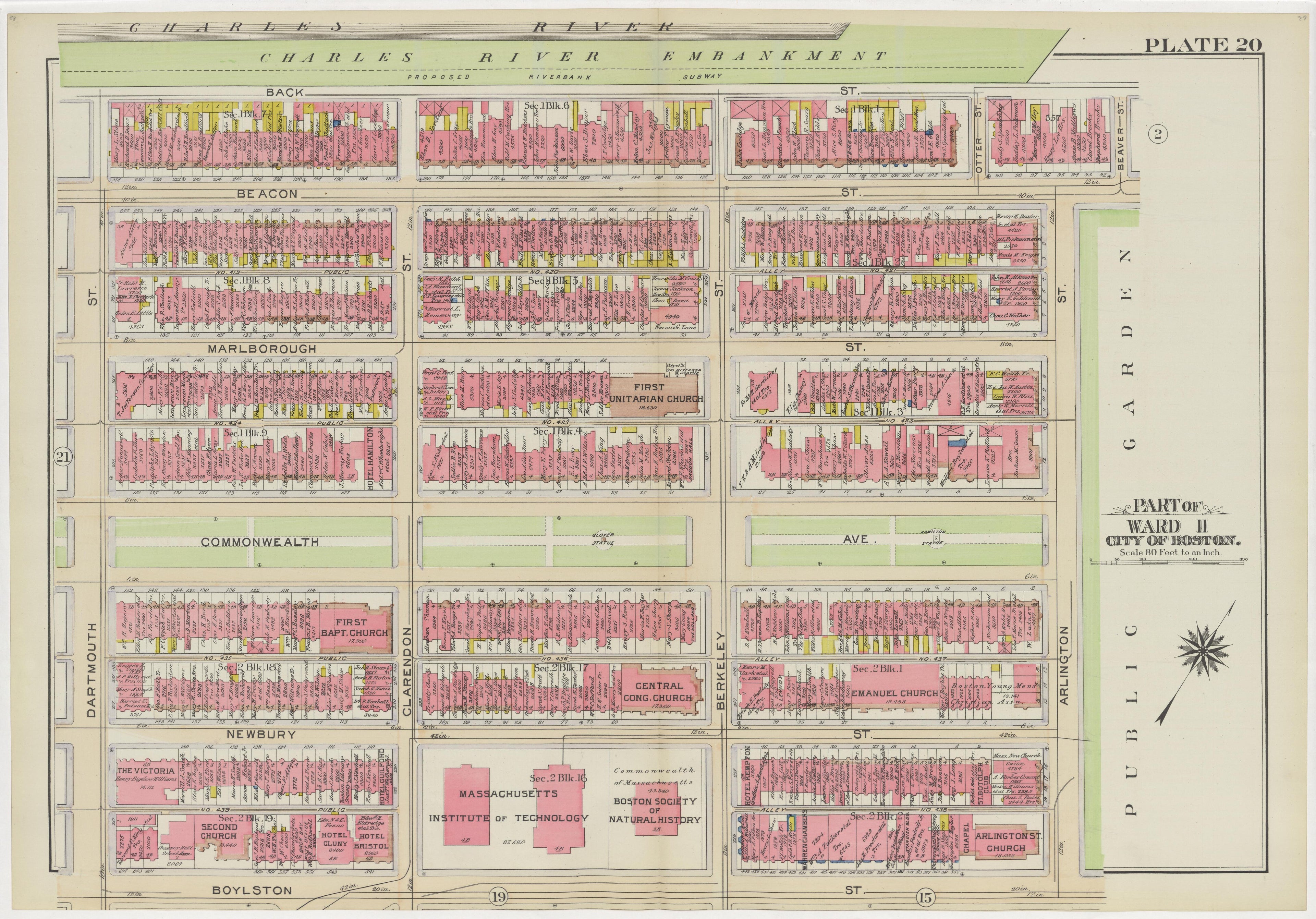 Image 25 of Atlas of the City of Boston, Boston Proper and Back Bay from Atlas of the City of Boston, Boston Proper and Back Bay 1908 by Relic Map Company