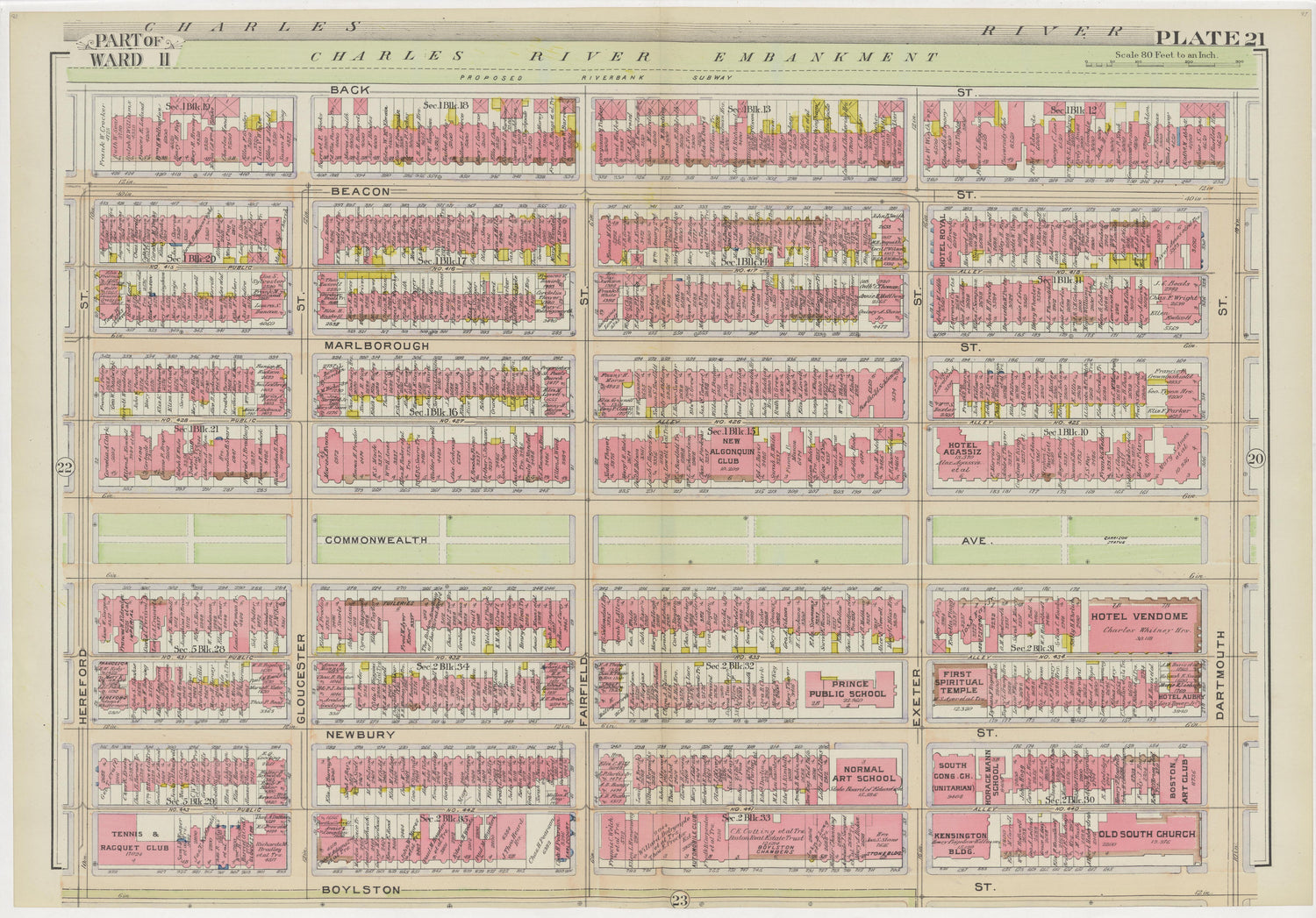 Image 26 of Atlas of the City of Boston, Boston Proper and Back Bay from Atlas of the City of Boston, Boston Proper and Back Bay 1908 by Relic Map Company