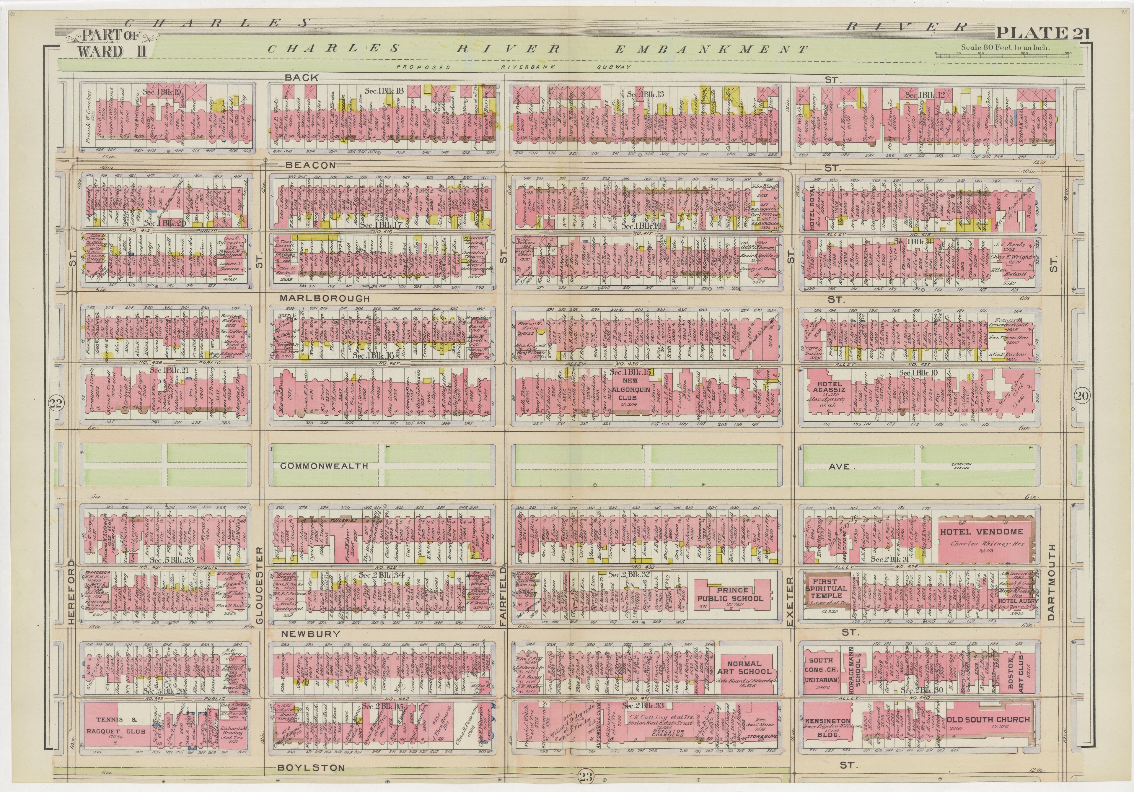 Image 26 of Atlas of the City of Boston, Boston Proper and Back Bay from Atlas of the City of Boston, Boston Proper and Back Bay 1908 by Relic Map Company