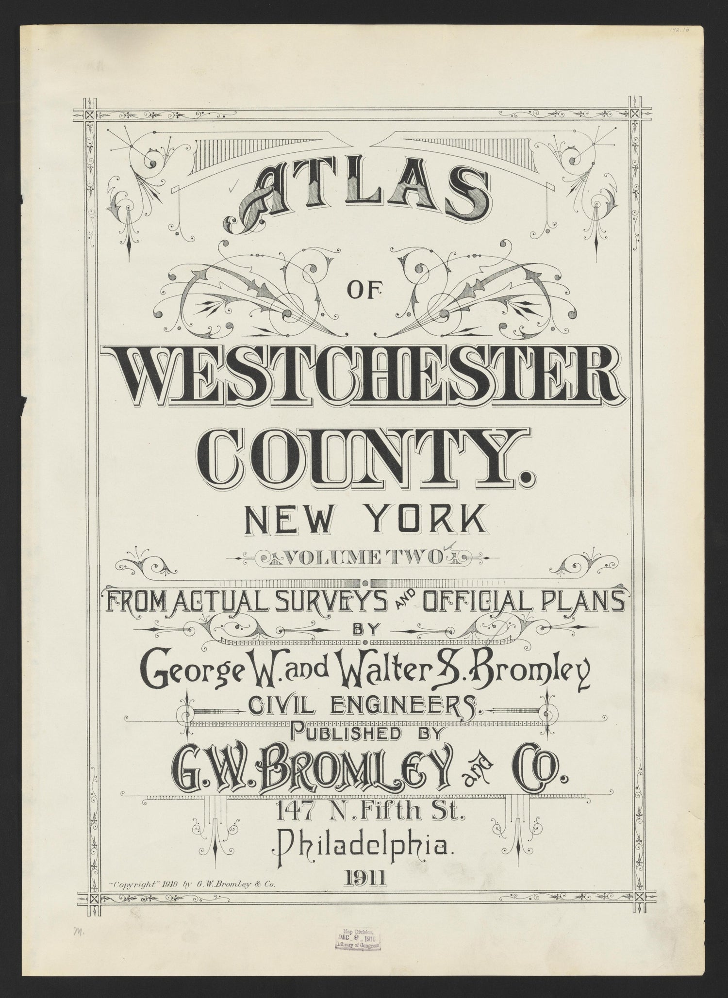 Image 2 of Atlas of Westchester County, New York from Atlas of Westchester County, New York : from Actual Surveys and Official Plans 1911 by Relic Map Company