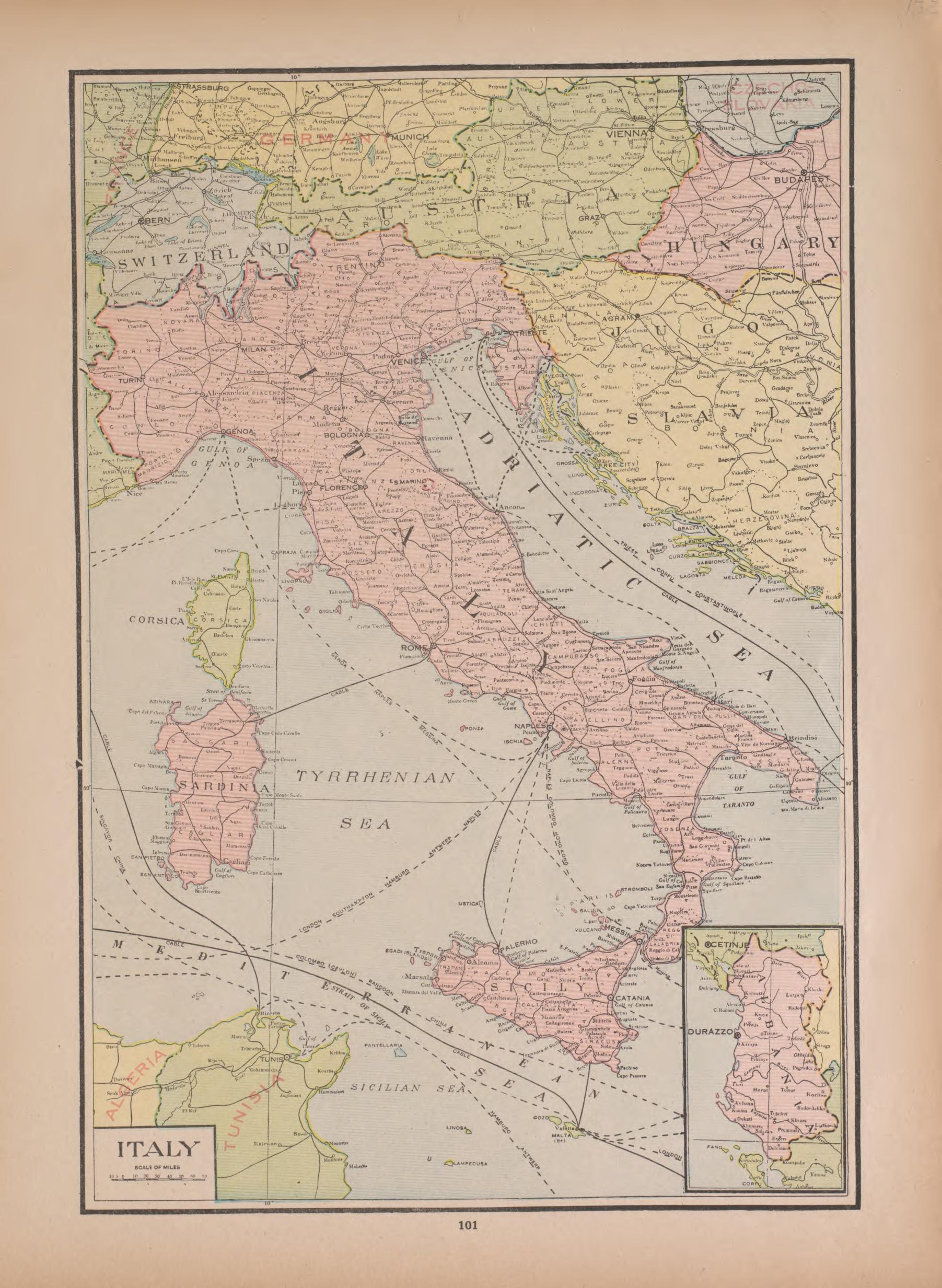 Italy from Atlas of Doniphan County, Kansas : Containing Maps of Townships of the County, Maps of State, United States and World : Farmers Directory, Analysis of the System of U.S. Land Surveys 1927 by Relic Map Company