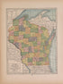 Wisconsin from Atlas of Doniphan County, Kansas : Containing Maps of Townships of the County, Maps of State, United States and World : Farmers Directory, Analysis of the System of U.S. Land Surveys 1927 by Relic Map Company