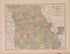 Missouri from Atlas of Doniphan County, Kansas : Containing Maps of Townships of the County, Maps of State, United States and World : Farmers Directory, Analysis of the System of U.S. Land Surveys 1927 by Relic Map Company