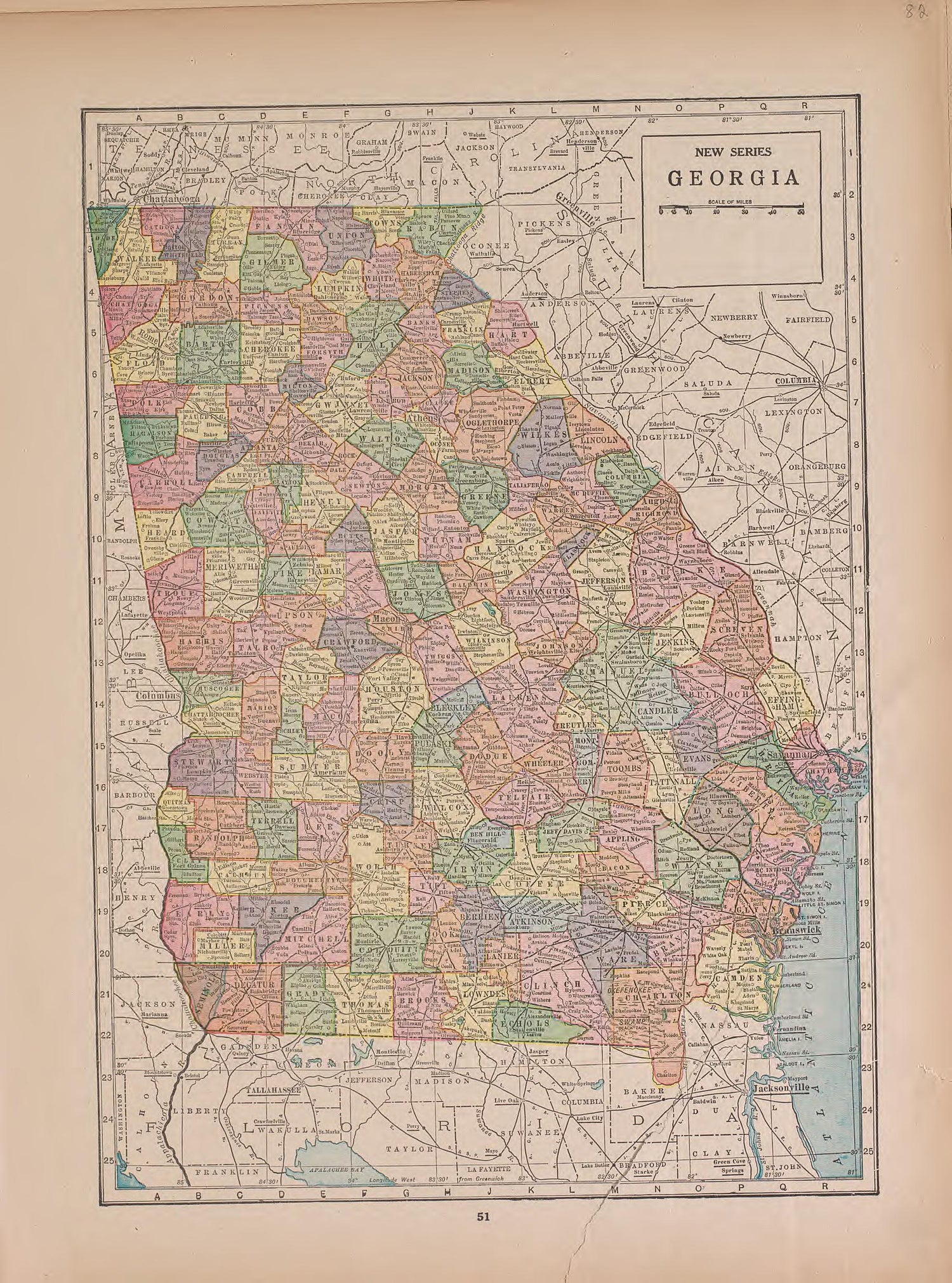 Georgia from Atlas of Doniphan County, Kansas : Containing Maps of Townships of the County, Maps of State, United States and World : Farmers Directory, Analysis of the System of U.S. Land Surveys 1927 by Relic Map Company
