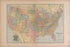 United States from Atlas of Doniphan County, Kansas : Containing Maps of Townships of the County, Maps of State, United States and World : Farmers Directory, Analysis of the System of U.S. Land Surveys 1927 by Relic Map Company