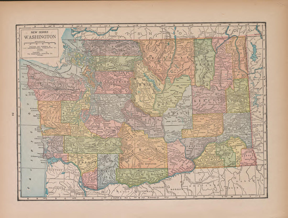 Washington from Atlas of Doniphan County, Kansas : Containing Maps of Townships of the County, Maps of State, United States and World : Farmers Directory, Analysis of the System of U.S. Land Surveys 1927 by Relic Map Company