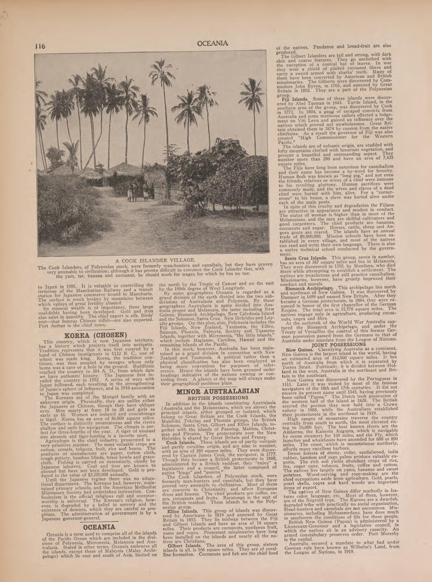View of a Cool Islander Village and Text from Atlas of Doniphan County, Kansas : Containing Maps of Townships of the County, Maps of State, United States and World : Farmers Directory, Analysis of the System of U.S. Land Surveys 1927 by Relic Map Company