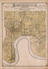 Township 3 and 4 South, Range 22 and 23 East from Atlas of Doniphan County, Kansas : Containing Maps of Townships of the County, Maps of State, United States and World : Farmers Directory, Analysis of the System of U.S. Land Surveys 1927 by Relic Map Company