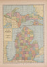 Michigan from Atlas of Doniphan County, Kansas : Containing Maps of Townships of the County, Maps of State, United States and World : Farmers Directory, Analysis of the System of U.S. Land Surveys 1927 by Relic Map Company