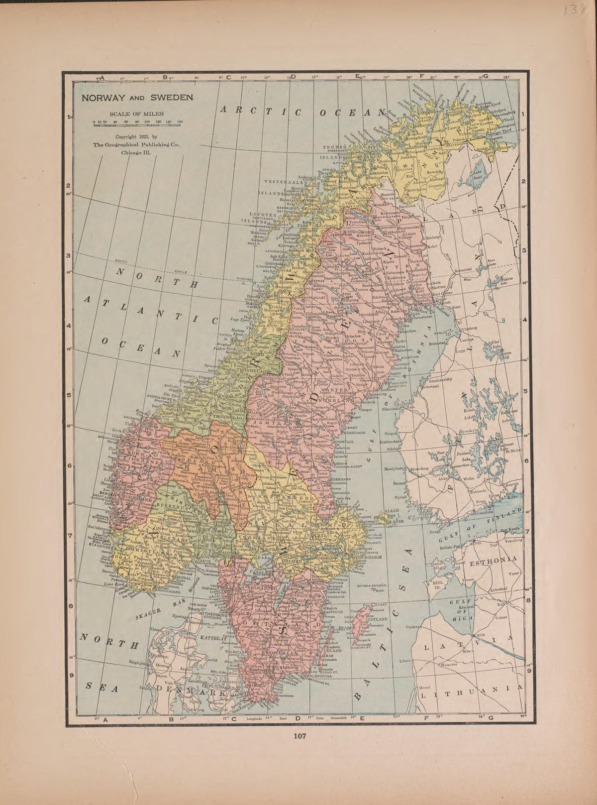Norway and Sweden from Atlas of Doniphan County, Kansas : Containing Maps of Townships of the County, Maps of State, United States and World : Farmers Directory, Analysis of the System of U.S. Land Surveys 1927 by Relic Map Company
