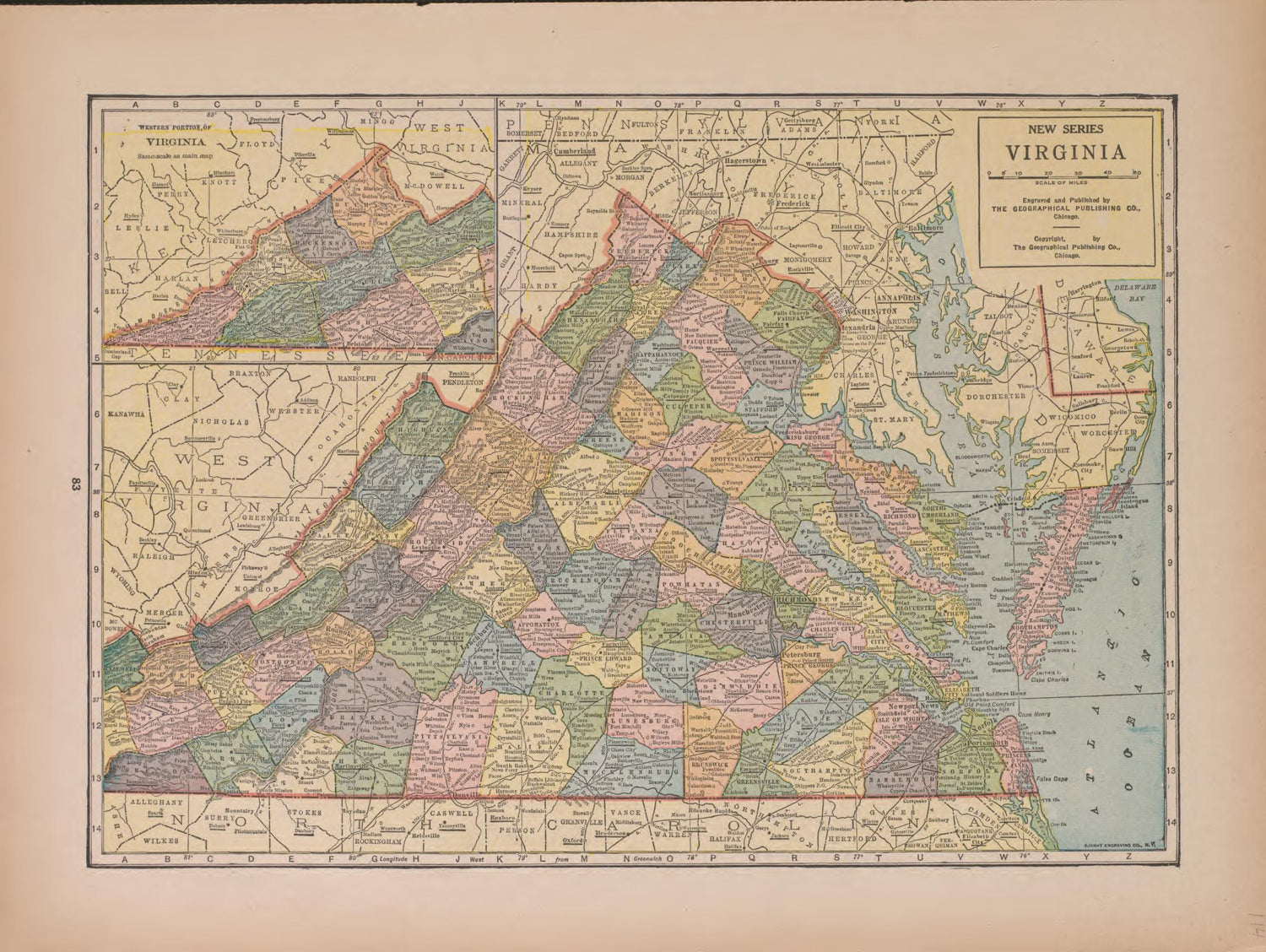 Virginia from Atlas of Doniphan County, Kansas : Containing Maps of Townships of the County, Maps of State, United States and World : Farmers Directory, Analysis of the System of U.S. Land Surveys 1927 by Relic Map Company