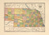 Nebraska from Atlas of Doniphan County, Kansas : Containing Maps of Townships of the County, Maps of State, United States and World : Farmers Directory, Analysis of the System of U.S. Land Surveys 1927 by Relic Map Company