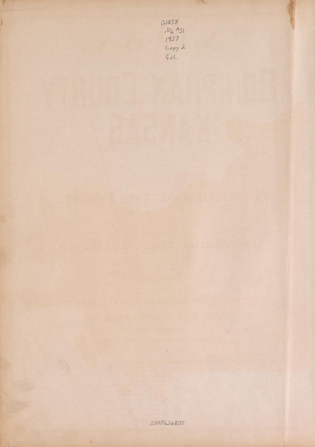 Endpage from Atlas of Doniphan County, Kansas : Containing Maps of Townships of the County, Maps of State, United States and World : Farmers Directory, Analysis of the System of U.S. Land Surveys 1927 by Relic Map Company