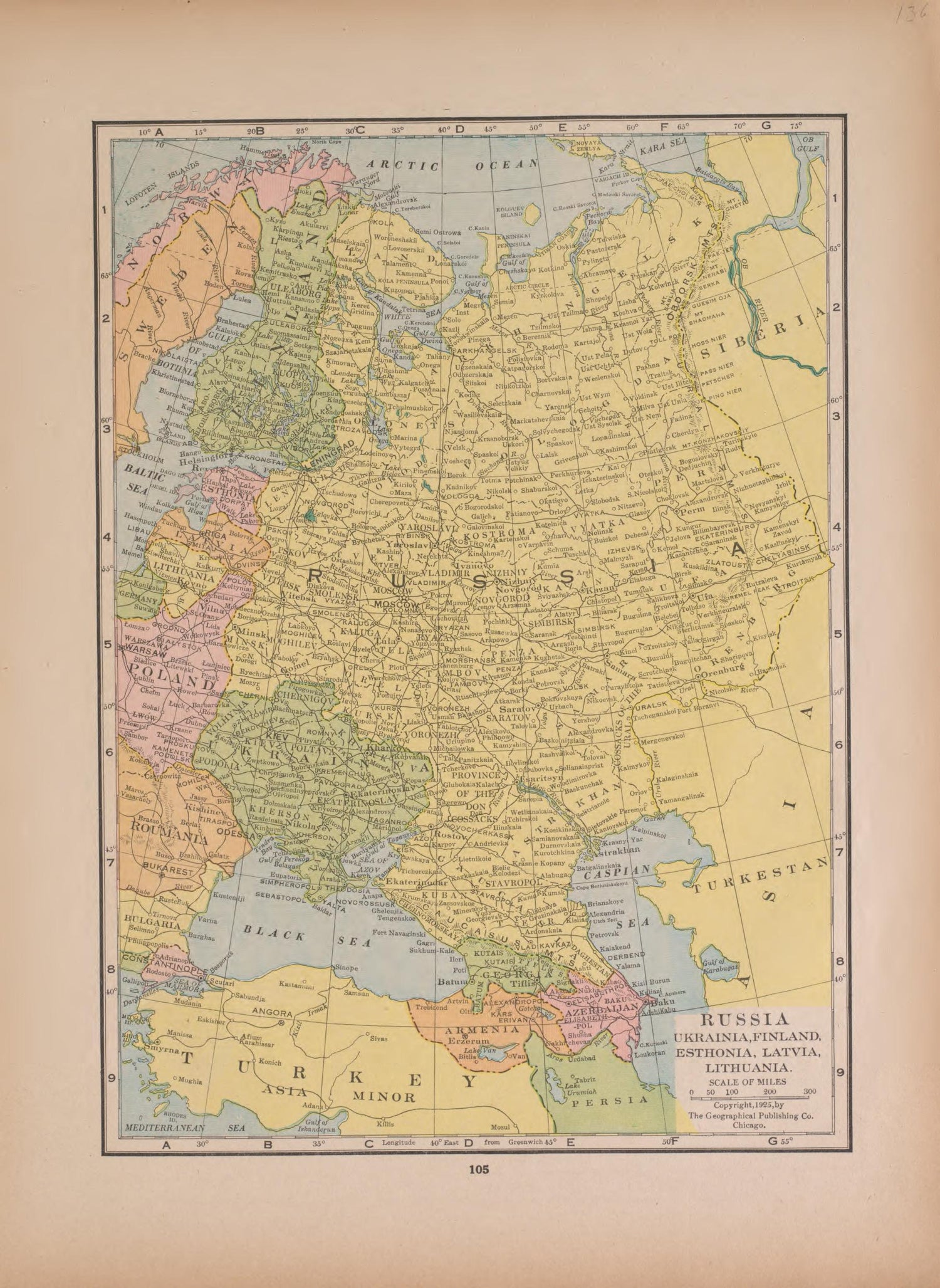 Russia from Atlas of Doniphan County, Kansas : Containing Maps of Townships of the County, Maps of State, United States and World : Farmers Directory, Analysis of the System of U.S. Land Surveys 1927 by Relic Map Company