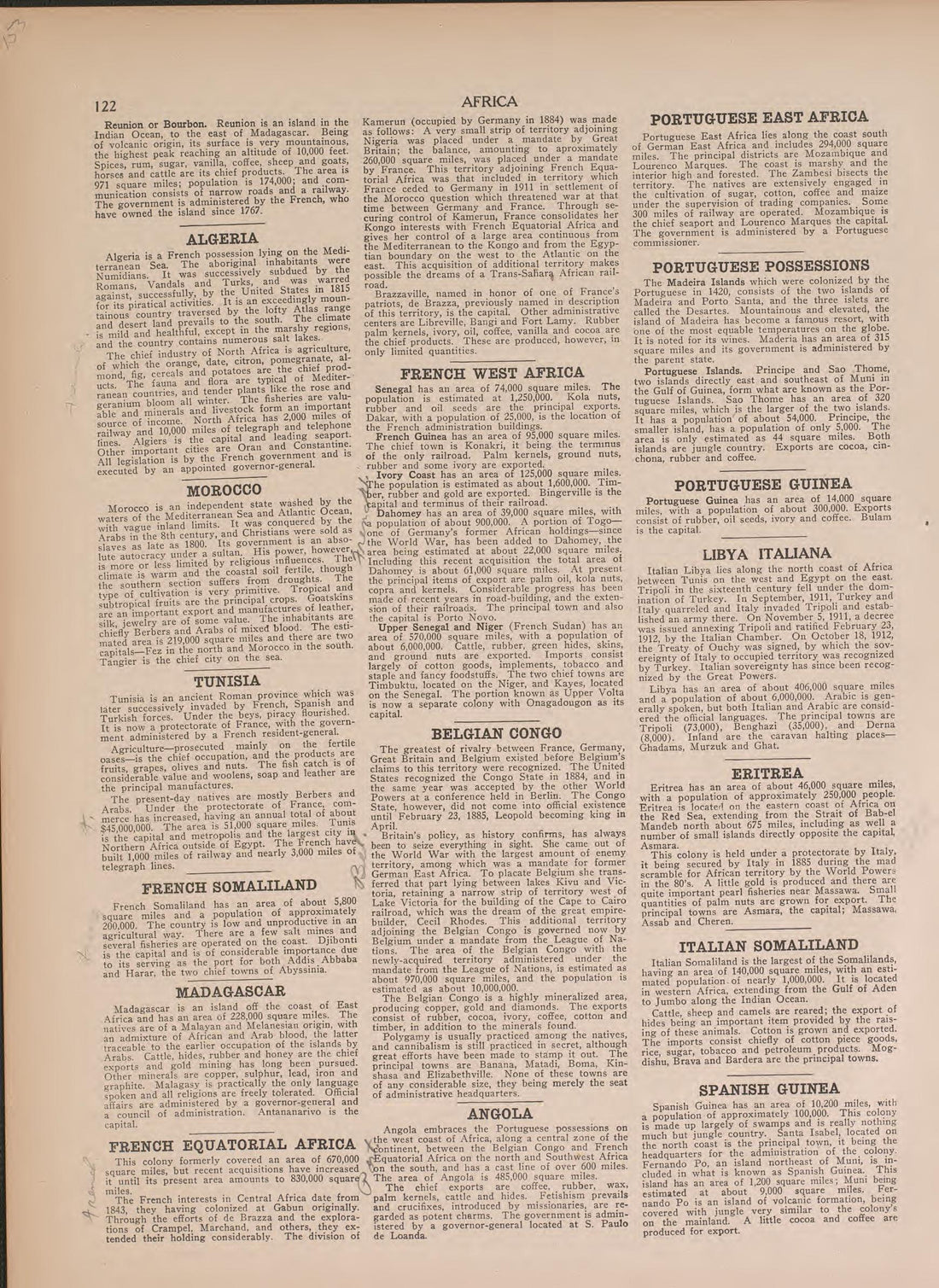 Text On Africa--continued from Atlas of Doniphan County, Kansas : Containing Maps of Townships of the County, Maps of State, United States and World : Farmers Directory, Analysis of the System of U.S. Land Surveys 1927 by Relic Map Company