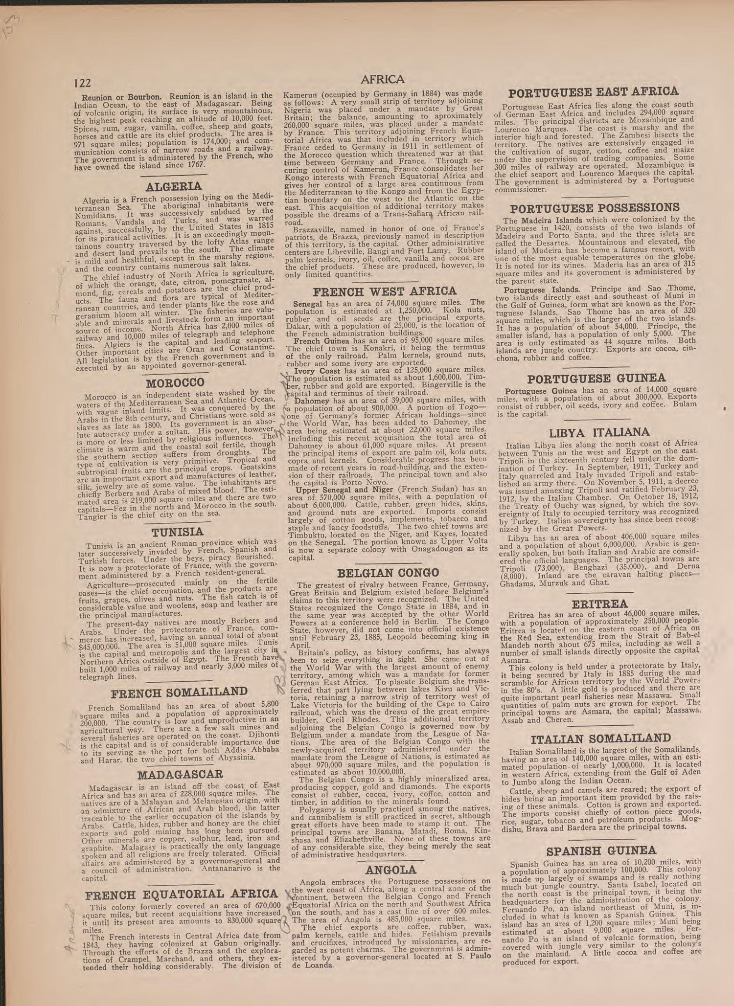 Text On Africa--continued from Atlas of Doniphan County, Kansas : Containing Maps of Townships of the County, Maps of State, United States and World : Farmers Directory, Analysis of the System of U.S. Land Surveys 1927 by Relic Map Company