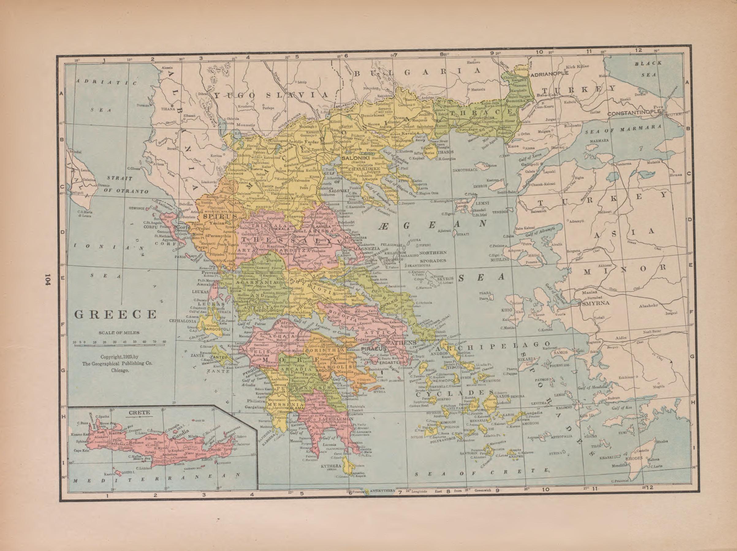 Greece from Atlas of Doniphan County, Kansas : Containing Maps of Townships of the County, Maps of State, United States and World : Farmers Directory, Analysis of the System of U.S. Land Surveys 1927 by Relic Map Company