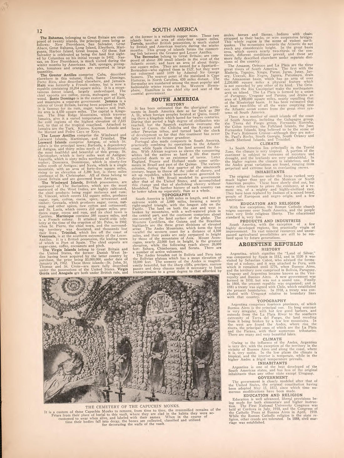 View of the Cemetery of the Capuchin Monks and Text from Atlas of Doniphan County, Kansas : Containing Maps of Townships of the County, Maps of State, United States and World : Farmers Directory, Analysis of the System of U.S. Land Surveys 1927 by Relic Map Company