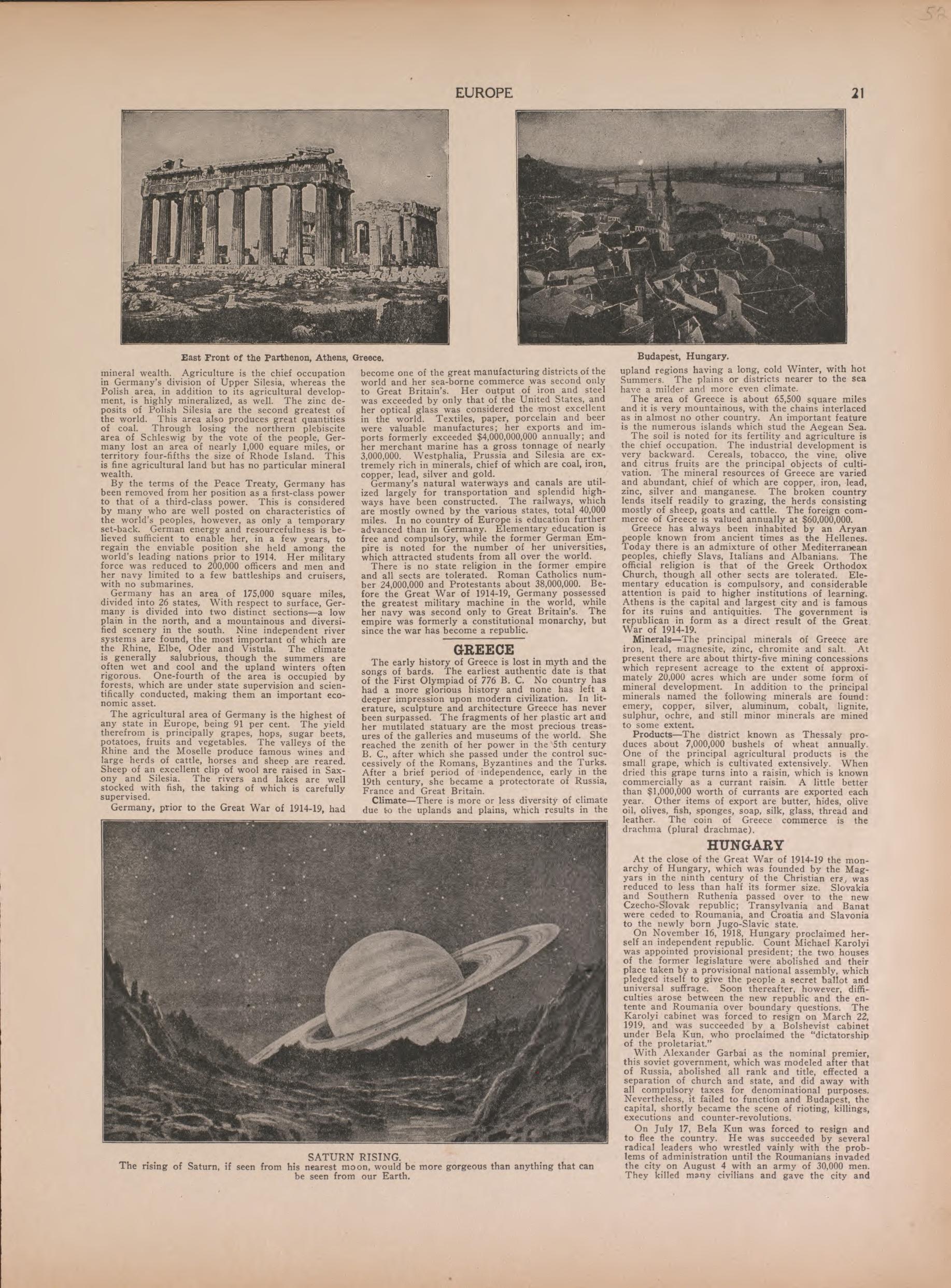 Views of Greece and Hungary and Text from Atlas of Doniphan County, Kansas : Containing Maps of Townships of the County, Maps of State, United States and World : Farmers Directory, Analysis of the System of U.S. Land Surveys 1927 by Relic Map Company