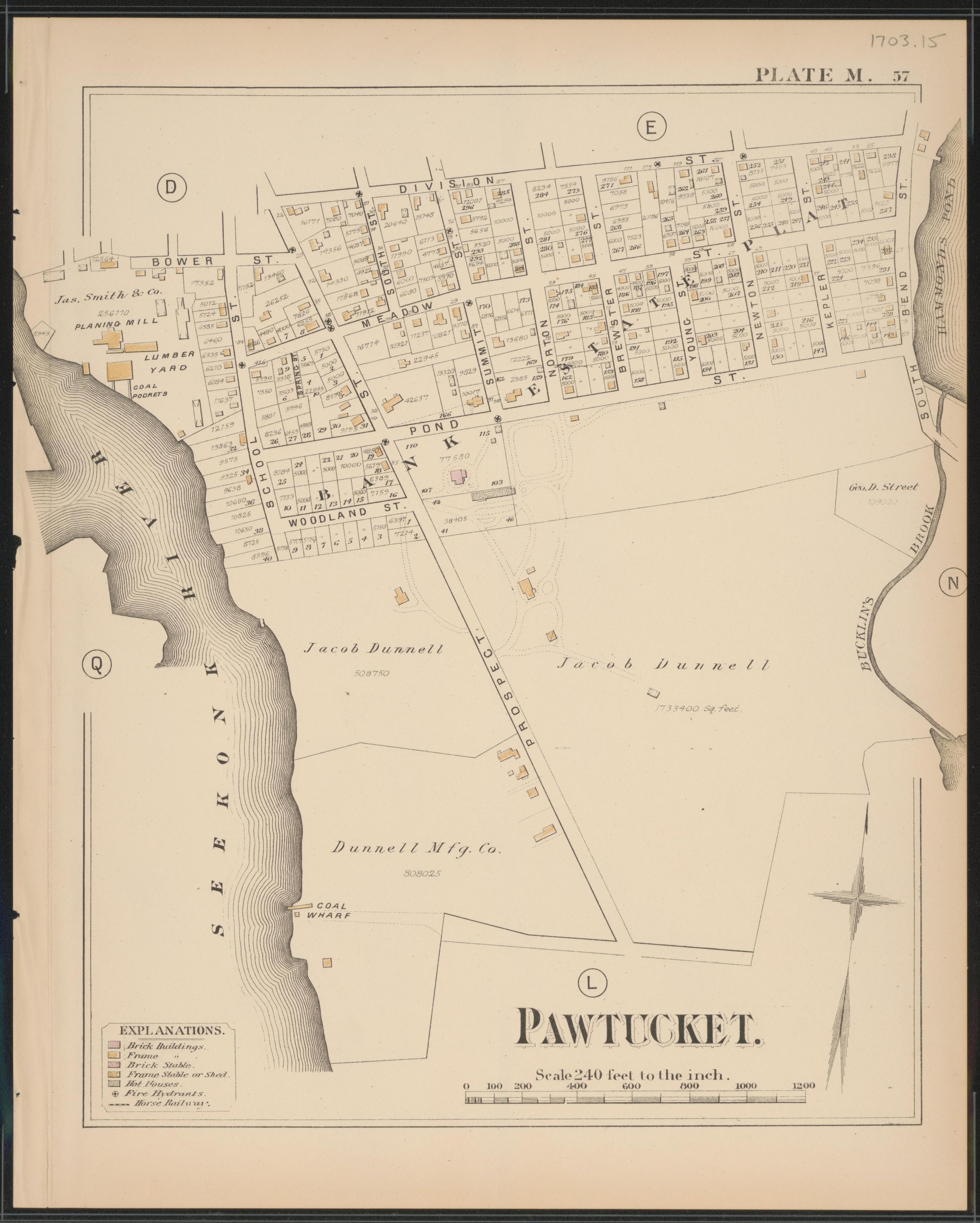 Image 16 of Atlas of the Town of Pawtucket, R.I. (maps Only) from Atlas of the Town of Pawtucket, R.I 1880 by Relic Map Company