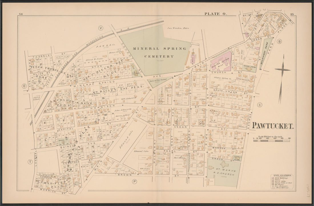 Image 18 of Atlas of the Town of Pawtucket, R.I. (maps Only) from Atlas of the Town of Pawtucket, R.I 1880 by Relic Map Company