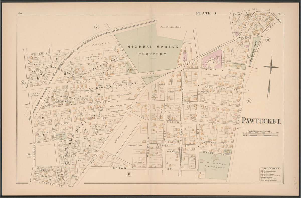 Image 18 of Atlas of the Town of Pawtucket, R.I. (maps Only) from Atlas of the Town of Pawtucket, R.I 1880 by Relic Map Company