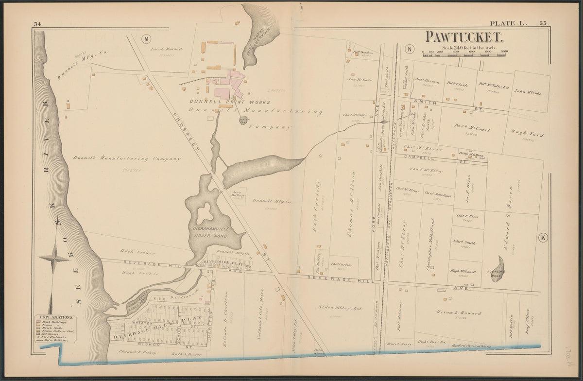 Image 15 of Atlas of the Town of Pawtucket, R.I. (maps Only) from Atlas of the Town of Pawtucket, R.I 1880 by Relic Map Company