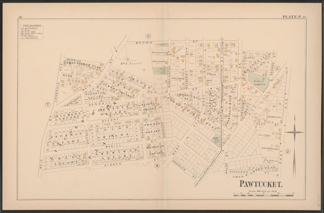 Image 19 of Atlas of the Town of Pawtucket, R.I. (maps Only) from Atlas of the Town of Pawtucket, R.I 1880 by Relic Map Company