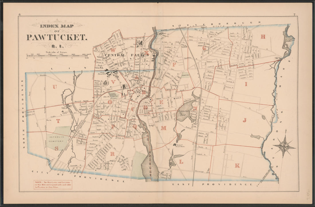 Image 3 of Atlas of the Town of Pawtucket, R.I. (maps Only) from Atlas of the Town of Pawtucket, R.I 1880 by Relic Map Company