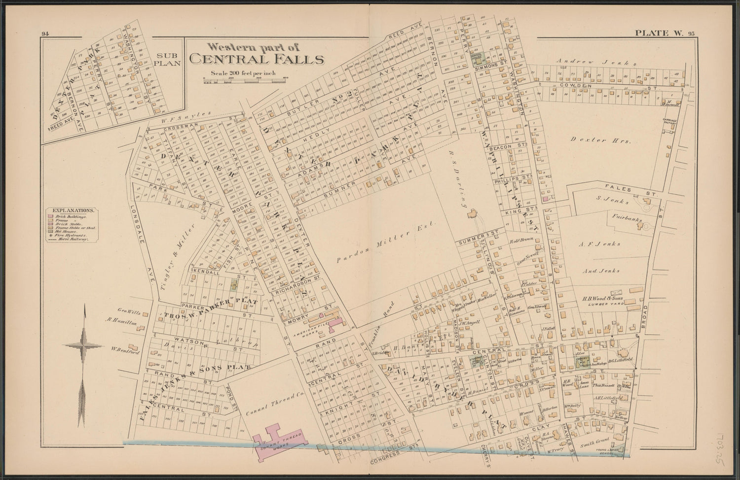 Image 26 of Atlas of the Town of Pawtucket, R.I. (maps Only) from Atlas of the Town of Pawtucket, R.I 1880 by Relic Map Company