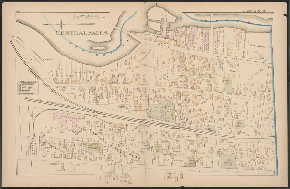 Image 27 of Atlas of the Town of Pawtucket, R.I. (maps Only) from Atlas of the Town of Pawtucket, R.I 1880 by Relic Map Company