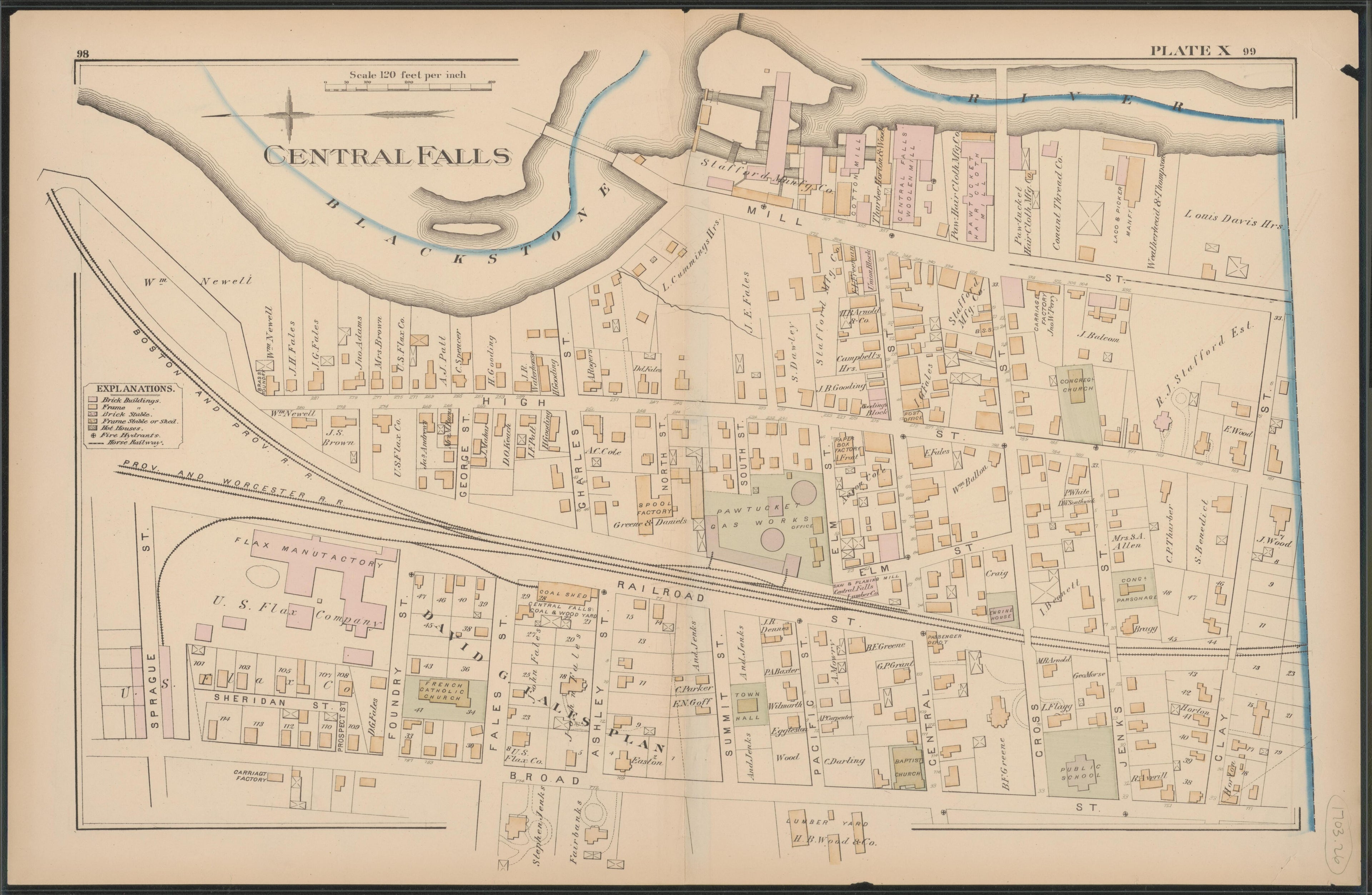 Image 27 of Atlas of the Town of Pawtucket, R.I. (maps Only) from Atlas of the Town of Pawtucket, R.I 1880 by Relic Map Company