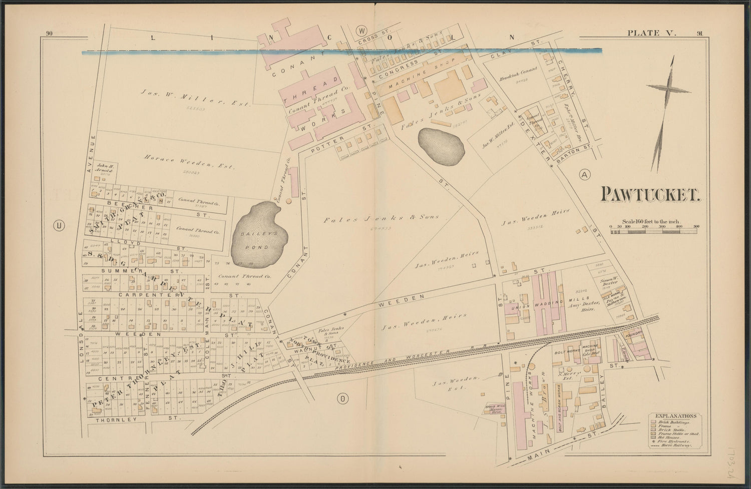 Image 25 of Atlas of the Town of Pawtucket, R.I. (maps Only) from Atlas of the Town of Pawtucket, R.I 1880 by Relic Map Company