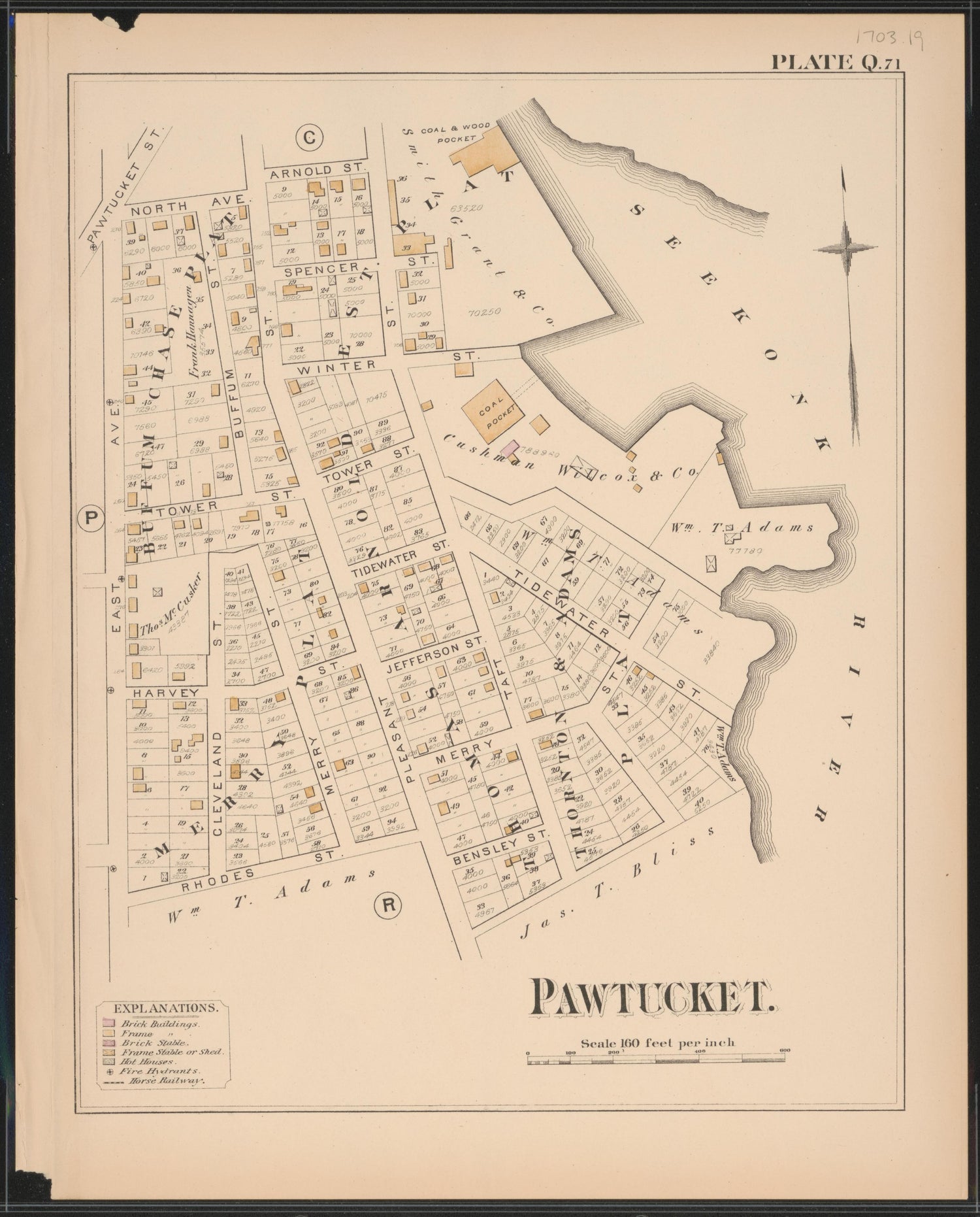 Image 20 of Atlas of the Town of Pawtucket, R.I. (maps Only) from Atlas of the Town of Pawtucket, R.I 1880 by Relic Map Company