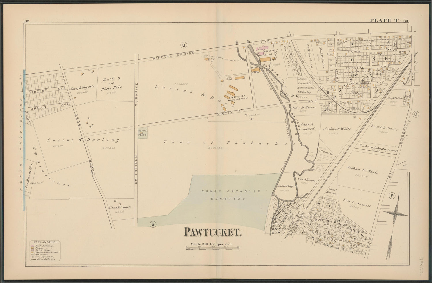 Image 23 of Atlas of the Town of Pawtucket, R.I. (maps Only) from Atlas of the Town of Pawtucket, R.I 1880 by Relic Map Company