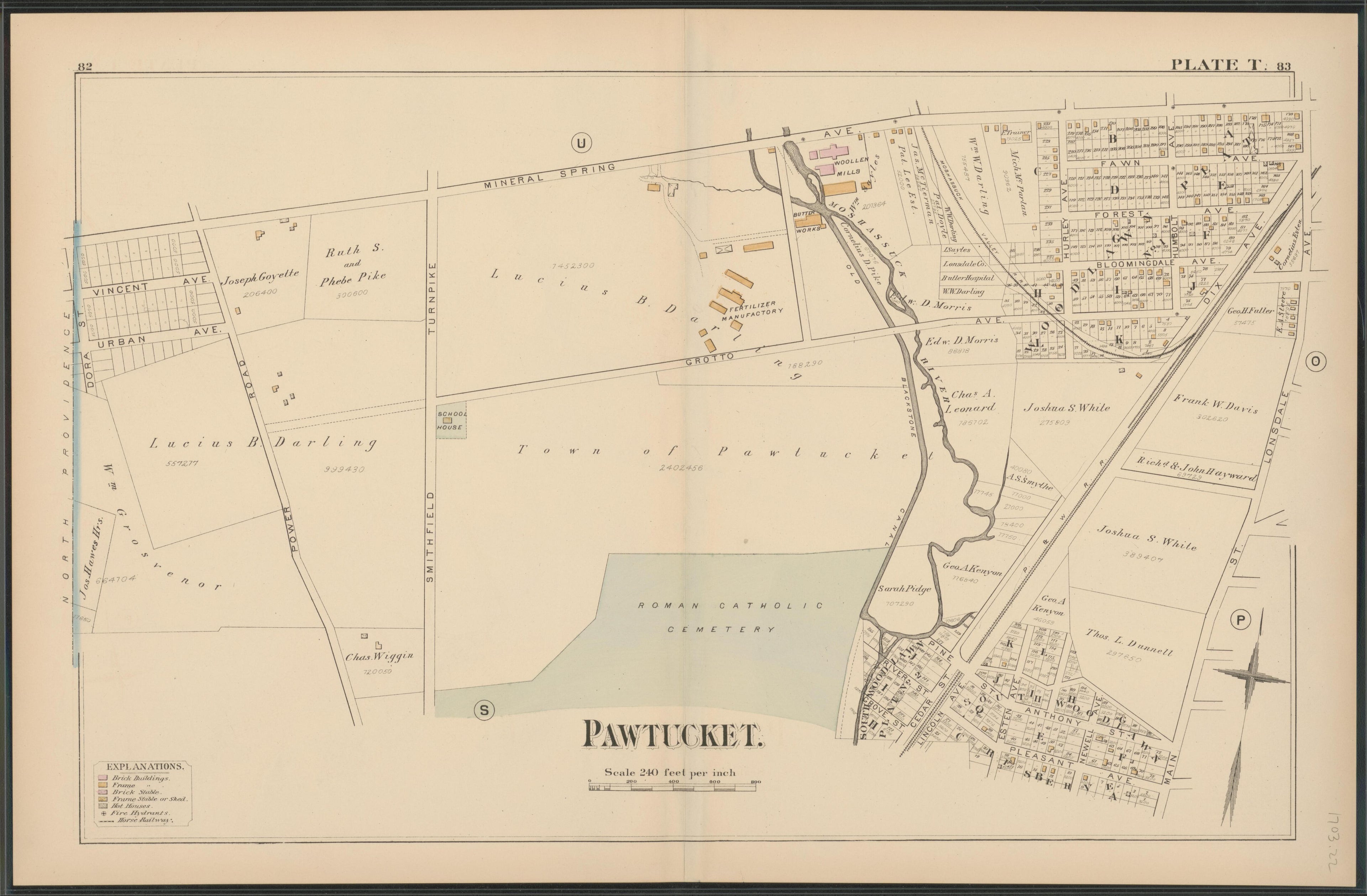 Image 23 of Atlas of the Town of Pawtucket, R.I. (maps Only) from Atlas of the Town of Pawtucket, R.I 1880 by Relic Map Company