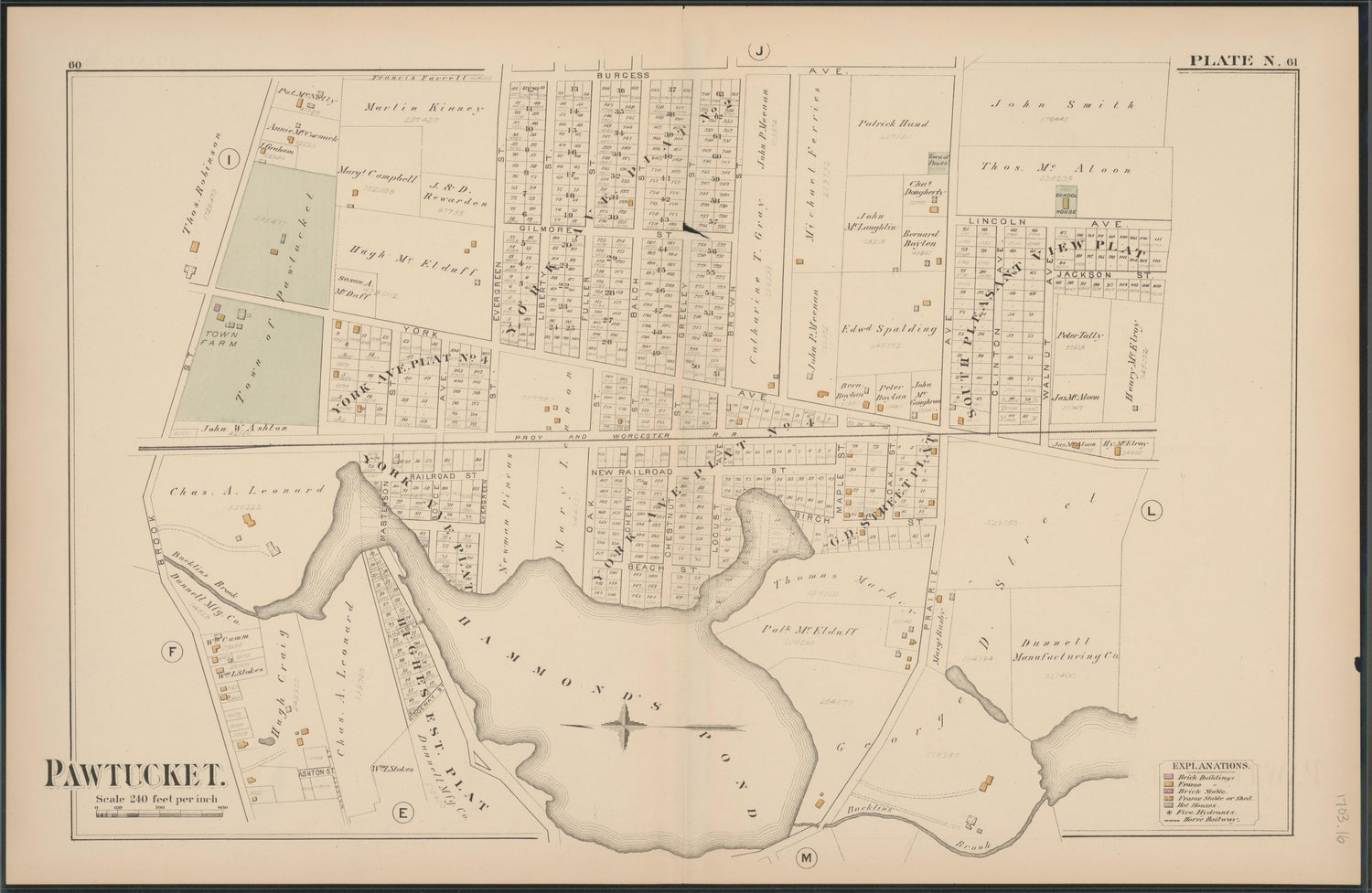 Image 17 of Atlas of the Town of Pawtucket, R.I. (maps Only) from Atlas of the Town of Pawtucket, R.I 1880 by Relic Map Company