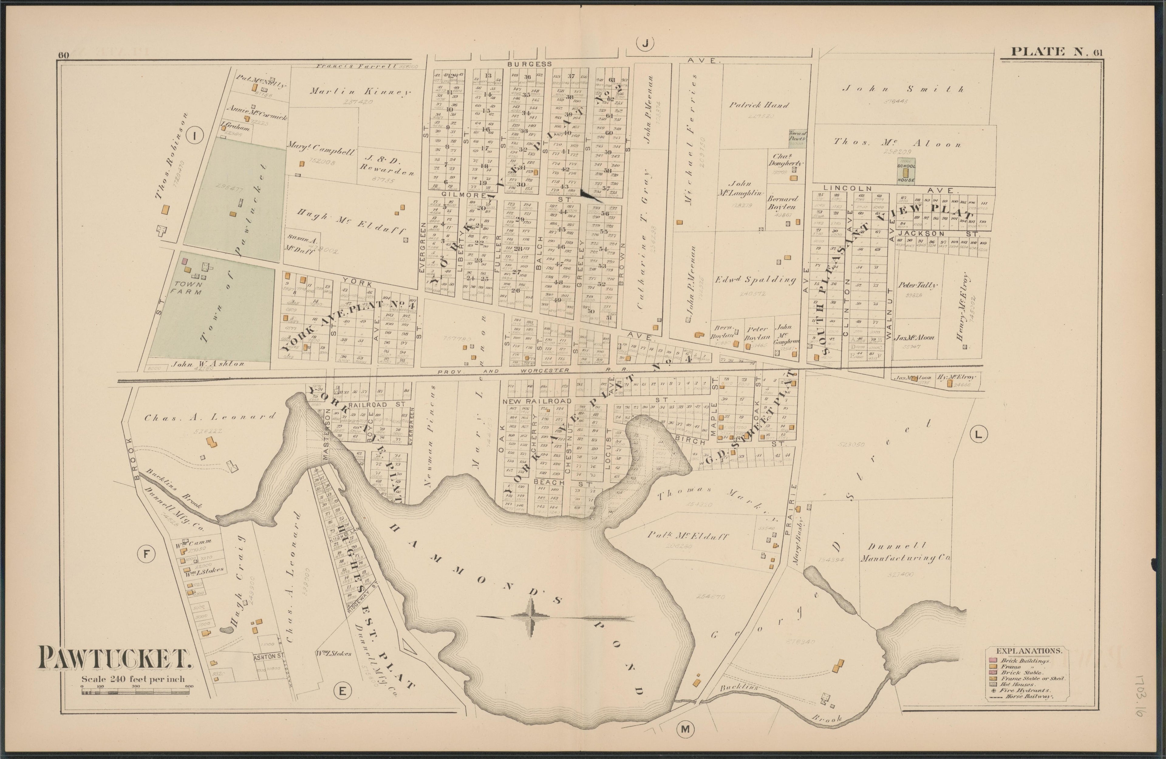 Image 17 of Atlas of the Town of Pawtucket, R.I. (maps Only) from Atlas of the Town of Pawtucket, R.I 1880 by Relic Map Company