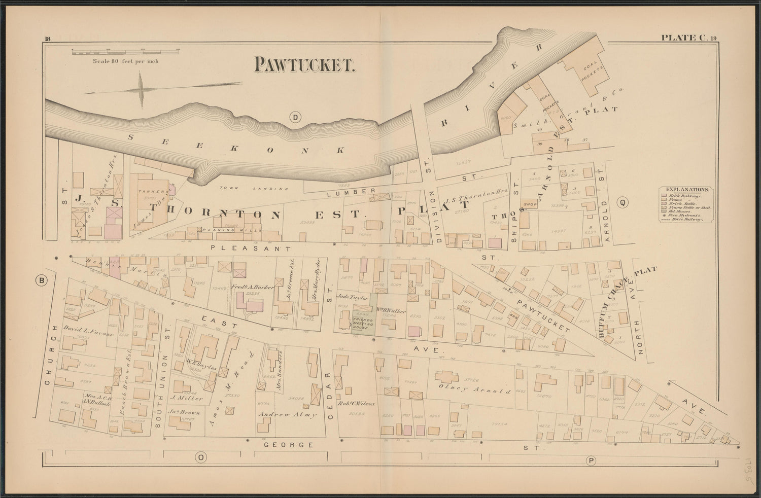 Image 6 of Atlas of the Town of Pawtucket, R.I. (maps Only) from Atlas of the Town of Pawtucket, R.I 1880 by Relic Map Company
