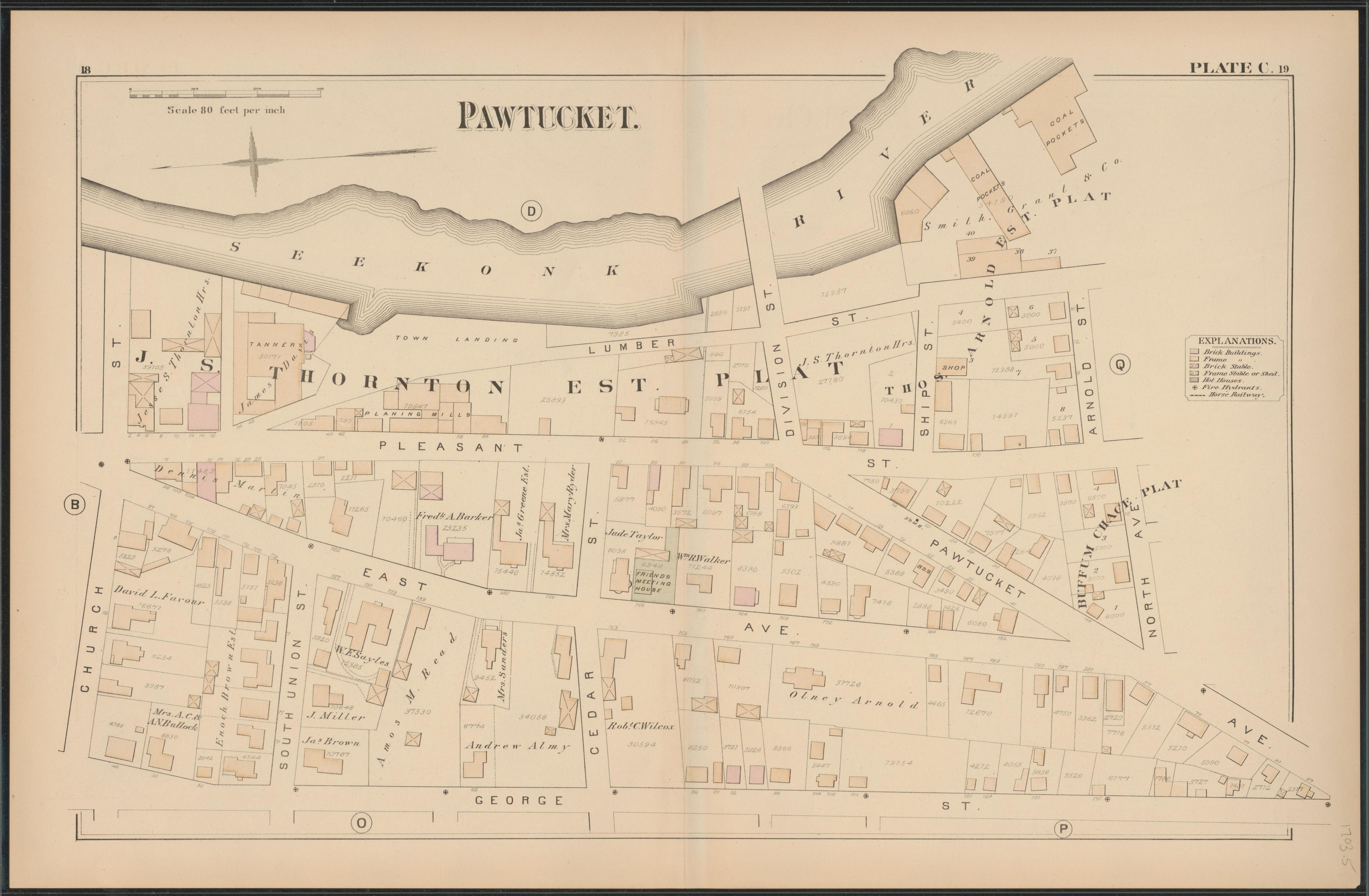 Image 6 of Atlas of the Town of Pawtucket, R.I. (maps Only) from Atlas of the Town of Pawtucket, R.I 1880 by Relic Map Company