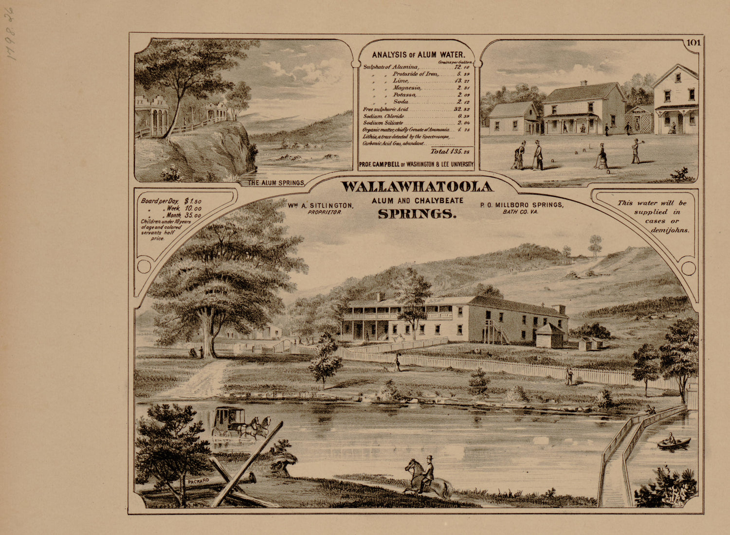 Wallaswhatoola Springs from Illustrated Atlas of the City of Richmond, Va 1877 by Relic Map Company