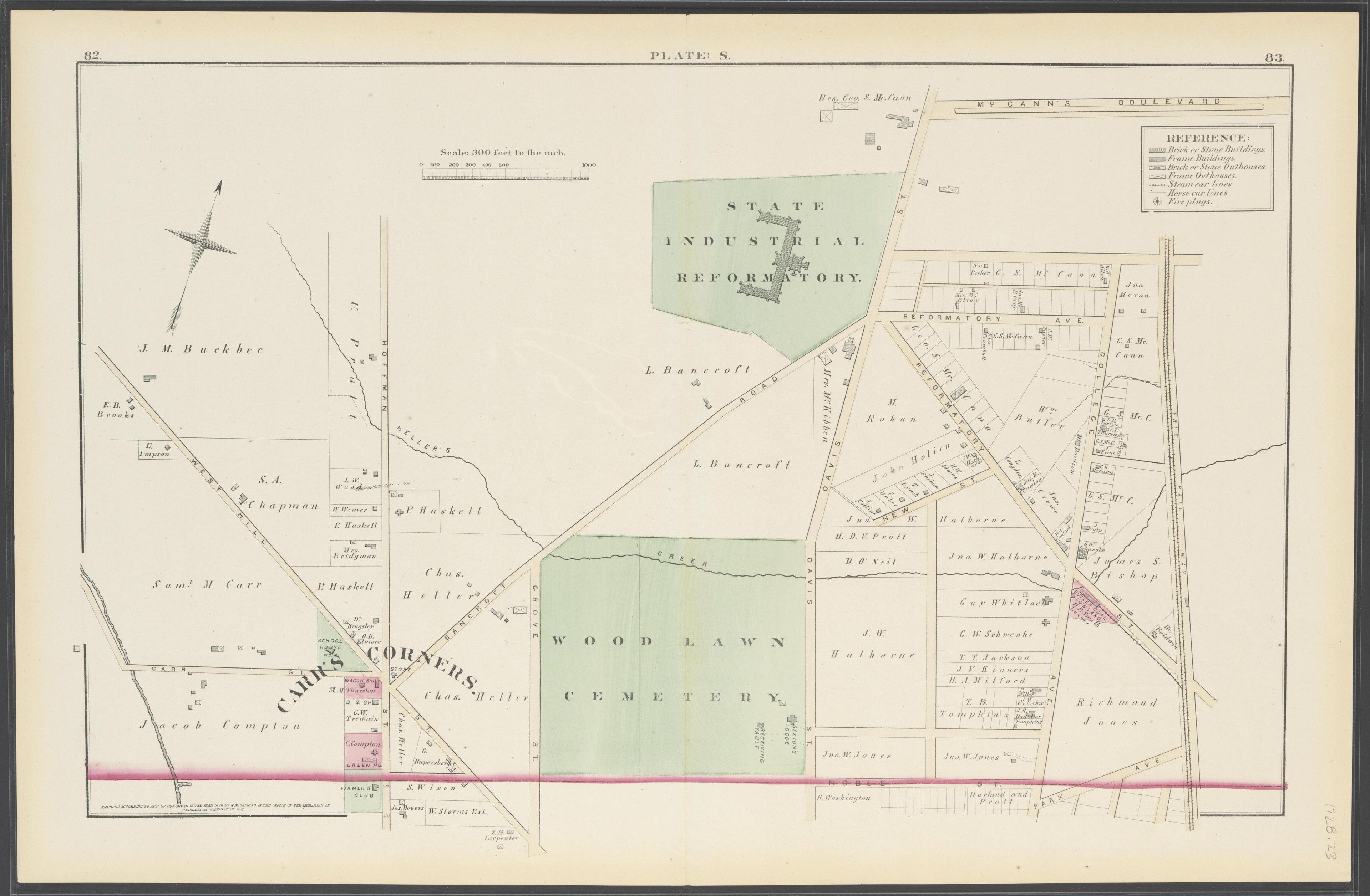 Image 25 of City Atlas of Elmira, New York (maps Only) from City Atlas of Elmira, New York : from Official Records, Private Plans and Actual Surveys, Based Upon Plans Deposited In the Department of Surveys 1876 by Relic Map Company