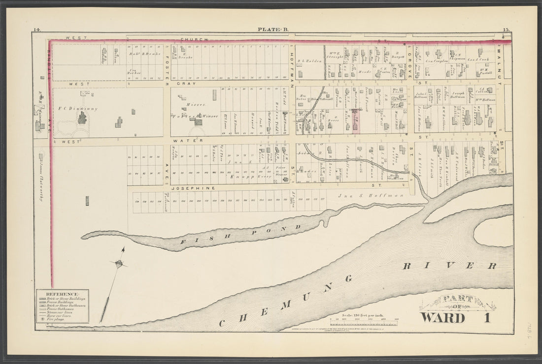 Image 8 of City Atlas of Elmira, New York (maps Only) from City Atlas of Elmira, New York : from Official Records, Private Plans and Actual Surveys, Based Upon Plans Deposited In the Department of Surveys 1876 by Relic Map Company