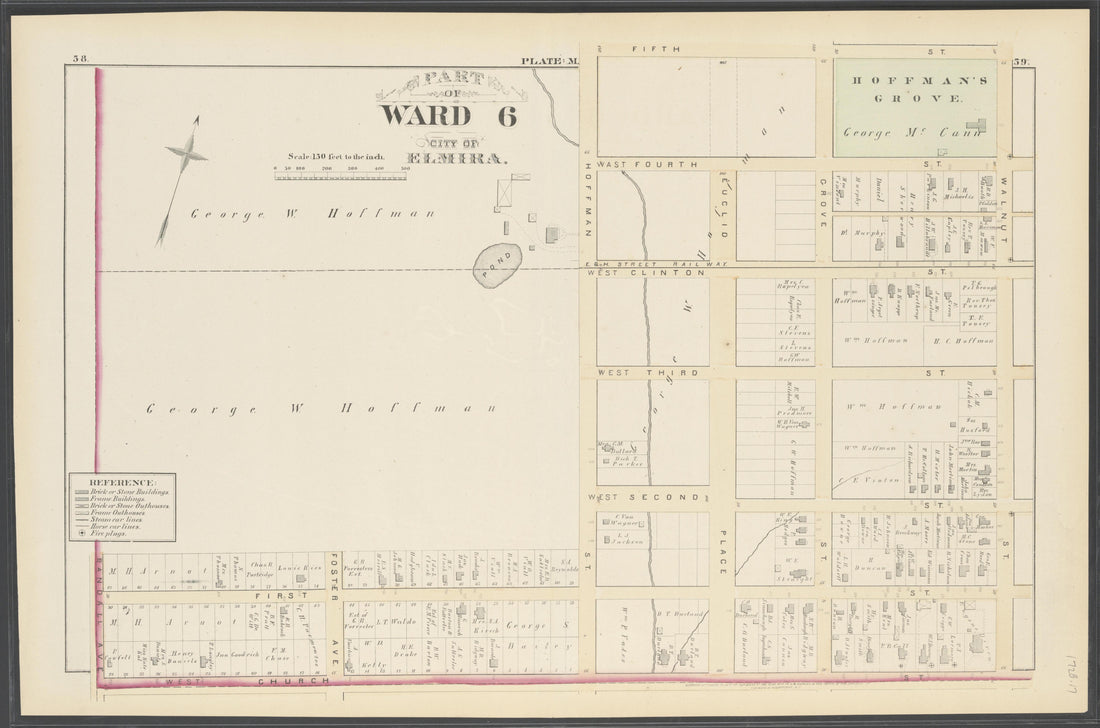 Image 19 of City Atlas of Elmira, New York (maps Only) from City Atlas of Elmira, New York : from Official Records, Private Plans and Actual Surveys, Based Upon Plans Deposited In the Department of Surveys 1876 by Relic Map Company